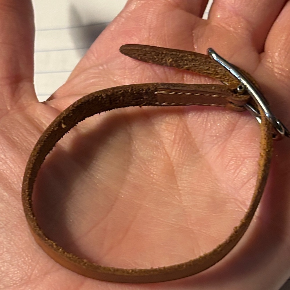 289. Hermes Behapi Tan Leather Bracelet w/coa - Picture 8 of 8